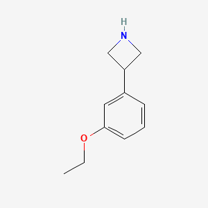 molecular formula C11H15NO B13332288 3-(3-Ethoxyphenyl)azetidine 