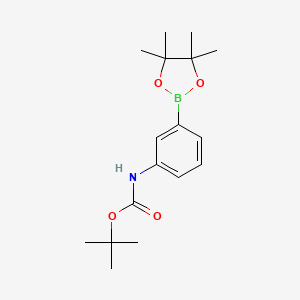molecular formula C17H26BNO4 B1333241 tert-Butyl (3-(4,4,5,5-tetramethyl-1,3,2-dioxaborolan-2-yl)phenyl)carbamate CAS No. 330793-09-4