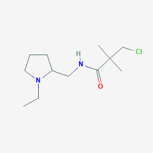 3-chloro-N-[(1-ethylpyrrolidin-2-yl)methyl]-2,2-dimethylpropanamide