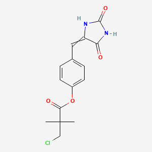 [4-[(2,5-Dioxoimidazolidin-4-ylidene)methyl]phenyl] 3-chloro-2,2-dimethylpropanoate