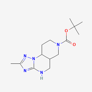 molecular formula C14H23N5O2 B13332959 tert-Butyl 4-methyl-2,3,5,7,11-pentaazatricyclo[7.4.0.0,2,6]trideca-3,5-diene-11-carboxylate 