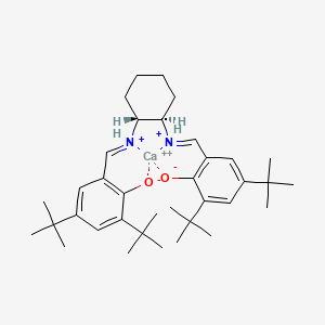 molecular formula C36H54CaN2O2+2 B13332969 (R,R)-N,N'-Bis(3,5-di-tert-butylsalicylidene)-1,2-cyclohexanediaminoCalcium(II) 