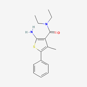 molecular formula C16H20N2OS B1333304 2-amino-N,N-diethyl-4-methyl-5-phenylthiophene-3-carboxamide 