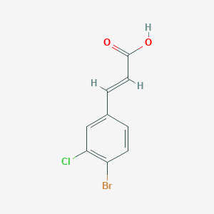 molecular formula C9H6BrClO2 B1333313 4-Bromo-3-chlorocinnamic acid CAS No. 790681-97-9