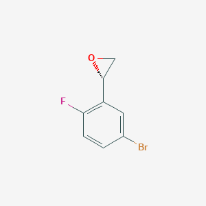 molecular formula C8H6BrFO B13333193 (R)-2-(5-Bromo-2-fluorophenyl)oxirane 