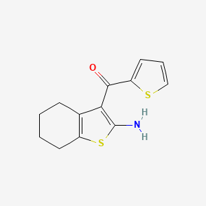 molecular formula C13H13NOS2 B1333320 (2-Amino-4,5,6,7-tetrahydro-1-benzothien-3-yl)(thien-2-yl)methanone CAS No. 29462-24-6