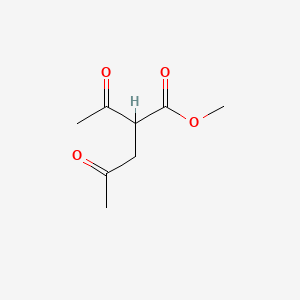 molecular formula C8H12O4 B13333360 Methyl 2-acetyl-4-oxovalerate CAS No. 85392-47-8