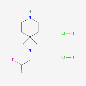 molecular formula C9H18Cl2F2N2 B13333453 2-(2,2-Difluoroethyl)-2,7-diazaspiro[3.5]nonane dihydrochloride 