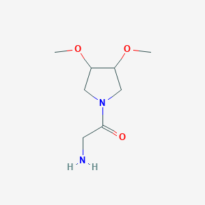 molecular formula C8H16N2O3 B13333482 2-Amino-1-(3,4-dimethoxypyrrolidin-1-yl)ethan-1-one 