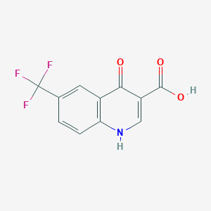 molecular formula C11H6F3NO3 B1333352 4-羟基-6-(三氟甲基)喹啉-3-羧酸 CAS No. 641993-21-7