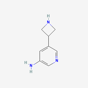 molecular formula C8H11N3 B13333545 5-(Azetidin-3-yl)pyridin-3-amine CAS No. 1260859-63-9