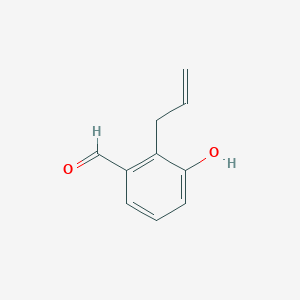 molecular formula C10H10O2 B1333356 2-Allyl-3-hydroxybenzaldehyde CAS No. 79950-42-8