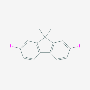 molecular formula C15H12I2 B133336 2,7-Diiodo-9,9-dimethyl-9H-fluorene CAS No. 144981-86-2