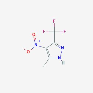 molecular formula C5H4F3N3O2 B1333368 5-甲基-4-硝基-3-(三氟甲基)-1H-吡唑 CAS No. 27116-80-9