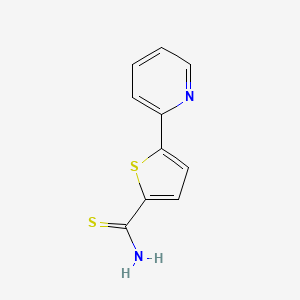 molecular formula C10H8N2S2 B1333384 5-(吡啶-2-基)噻吩-2-羰基硫脲 CAS No. 306934-91-8