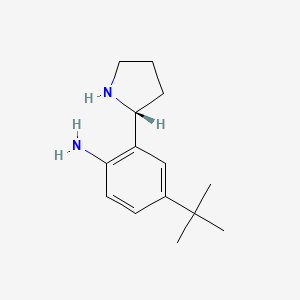molecular formula C14H22N2 B13333870 (R)-4-(tert-Butyl)-2-(pyrrolidin-2-yl)aniline 