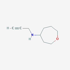 molecular formula C9H15NO B13333895 N-(prop-2-yn-1-yl)oxepan-4-amine 