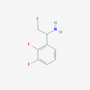 molecular formula C8H8F3N B13333970 1-(2,3-Difluorophenyl)-2-fluoroethan-1-amine 