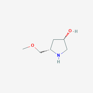 molecular formula C6H13NO2 B13334001 (3S,5S)-5-(Methoxymethyl)pyrrolidin-3-ol 