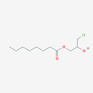 molecular formula C11H21ClO3 B13334009 3-Chloro-2-hydroxypropyl octanoate 