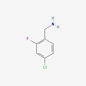 molecular formula C7H7ClFN B1333403 4-Chloro-2-fluorobenzylamine CAS No. 72235-57-5