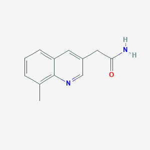 molecular formula C12H12N2O B13334087 2-(8-Methylquinolin-3-yl)acetamide 