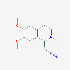 B1333410 2-(6,7-Dimethoxy-1,2,3,4-tetrahydroisoquinolin-1-yl)acetonitrile CAS No. 52244-06-1