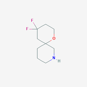 molecular formula C9H15F2NO B13334112 4,4-Difluoro-1-oxa-8-azaspiro[5.5]undecane 