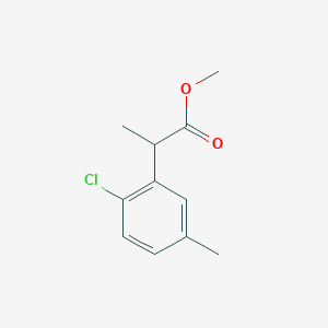 molecular formula C11H13ClO2 B13334256 Methyl 2-(2-chloro-5-methylphenyl)propanoate 