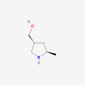 molecular formula C6H13NO B13334458 Rel-((3R,5R)-5-methylpyrrolidin-3-yl)methanol 
