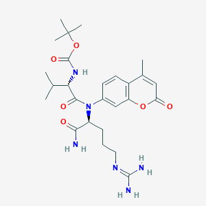 molecular formula C26H38N6O6 B13334515 Boc-Val-Arg-AMC 