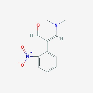 molecular formula C11H12N2O3 B1333453 3-(Dimethylamino)-2-(2-nitrophenyl)acrylaldehyde CAS No. 53868-36-3