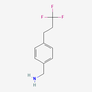 molecular formula C10H12F3N B13334543 (4-(3,3,3-Trifluoropropyl)phenyl)methanamine 