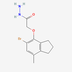 2-[(5-bromo-7-methyl-2,3-dihydro-1H-inden-4-yl)oxy]acetohydrazide
