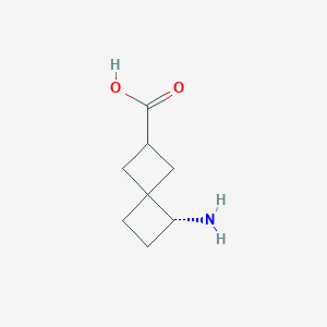 molecular formula C8H13NO2 B13334655 (2R,4s,5R)-5-aminospiro[3.3]heptane-2-carboxylic acid 