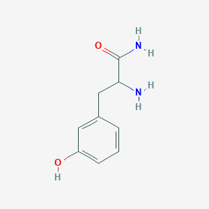 molecular formula C9H12N2O2 B13334680 2-Amino-3-(3-hydroxyphenyl)propanamide 