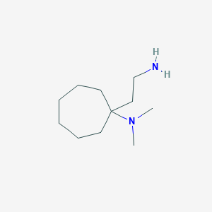 molecular formula C11H24N2 B13334734 1-(2-aminoethyl)-N,N-dimethylcycloheptan-1-amine 