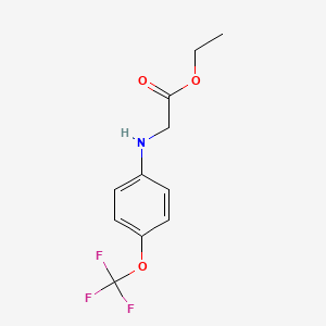 molecular formula C11H12F3NO3 B1333474 Ethyl 2-[4-(trifluoromethoxy)anilino]acetate CAS No. 306935-79-5