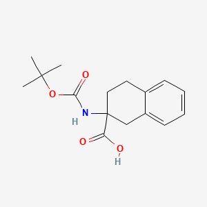 molecular formula C16H21NO4 B1333476 2-(Boc-amino)-1,2,3,4-tetrahydronaphthalene-2-carboxylic acid CAS No. 98569-12-1