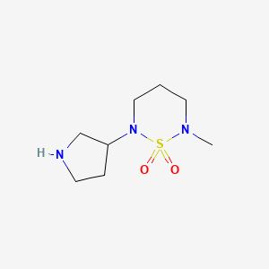 molecular formula C8H17N3O2S B13334773 2-Methyl-6-(pyrrolidin-3-yl)-1,2,6-thiadiazinane 1,1-dioxide 
