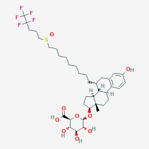 molecular formula C38H55F5O9S B133349 Fulvestrant 17-|A-D-Glucuronide CAS No. 261506-28-9