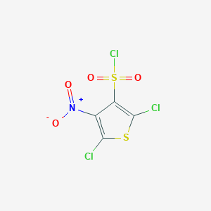 molecular formula C4Cl3NO4S2 B1333491 2,5-Dichloro-4-nitrothiophene-3-sulfonyl chloride CAS No. 59768-12-6