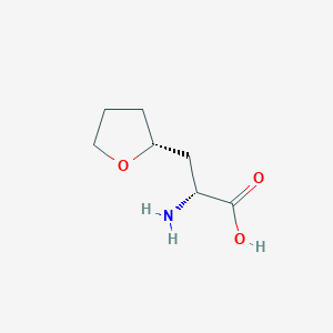 molecular formula C7H13NO3 B13335011 (2R)-2-amino-3-[(2R)-oxolan-2-yl]propanoic acid 