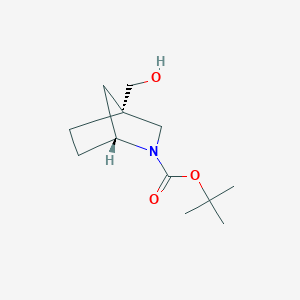 molecular formula C12H21NO3 B13335023 tert-Butyl (1R,4R)-4-(hydroxymethyl)-2-azabicyclo[2.2.1]heptane-2-carboxylate 