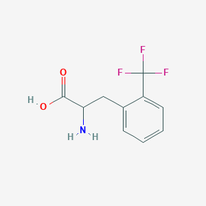molecular formula C10H10F3NO2 B1333503 2-(Trifluoromethyl)-dl-phenylalanine CAS No. 3832-73-3