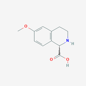 molecular formula C11H13NO3 B13335070 (S)-6-Methoxy-1,2,3,4-tetrahydroisoquinoline-1-carboxylic acid 