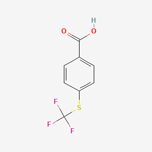 molecular formula C8H5F3O2S B1333510 4-(Trifluoromethylthio)benzoic acid CAS No. 330-17-6