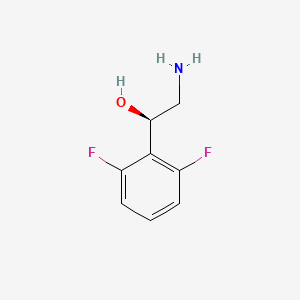 molecular formula C8H9F2NO B13335126 (1R)-2-amino-1-(2,6-difluorophenyl)ethan-1-ol 