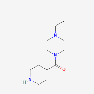 molecular formula C13H25N3O B13335131 1-(Piperidine-4-carbonyl)-4-propylpiperazine 