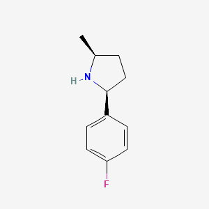 molecular formula C11H14FN B13335214 (2S,5S)-2-(4-Fluorophenyl)-5-methylpyrrolidine 